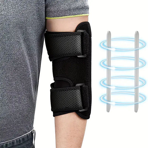 Adjustable Tennis Elbow Support Brace with Removable Metal Splint