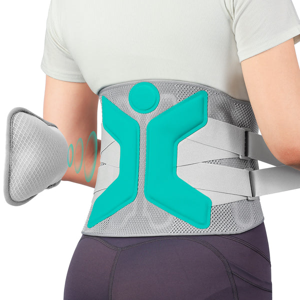 Back Brace for Lower Back Pain Relief - Grey