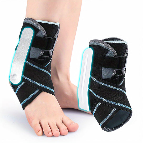 Ankle Brace Support with Detachable Stabilizer, Adjustable Compression Strap